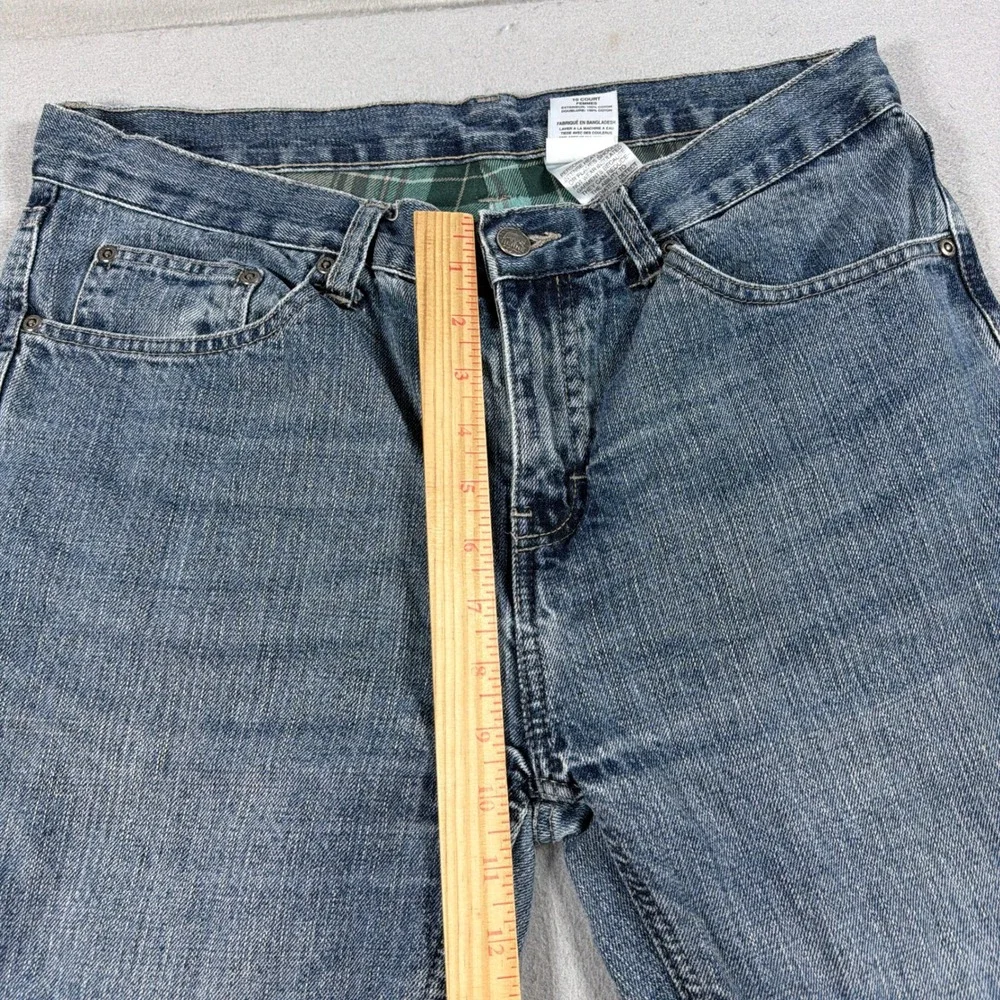 Berne Flannel Lined Jeans Women 10 Short Straight Leg Blue‎ Denim Pants Workwear